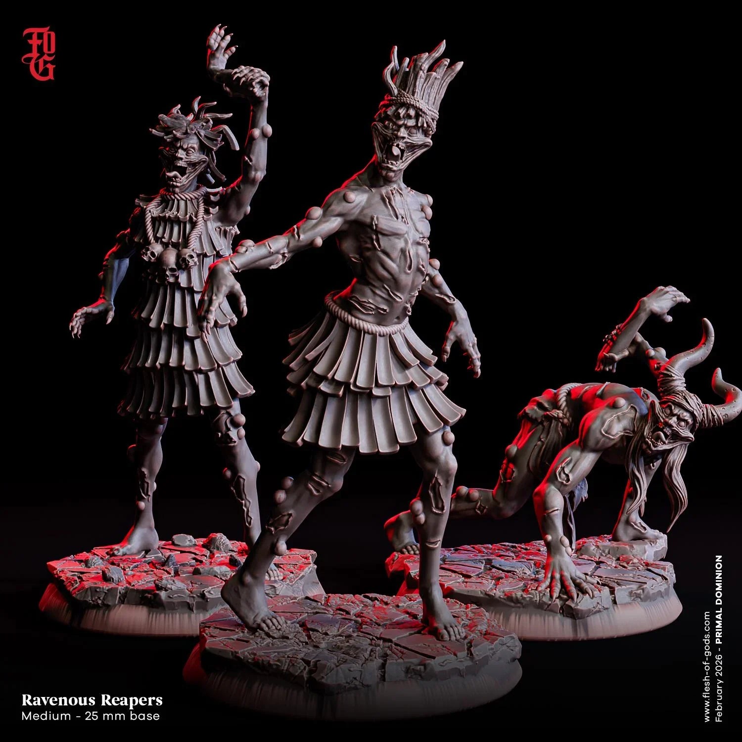 Ravenous Reaper Miniature | Medium Undead Monstrosity Tabletop RPG Miniature | 32mm Scale - Plague Miniatures