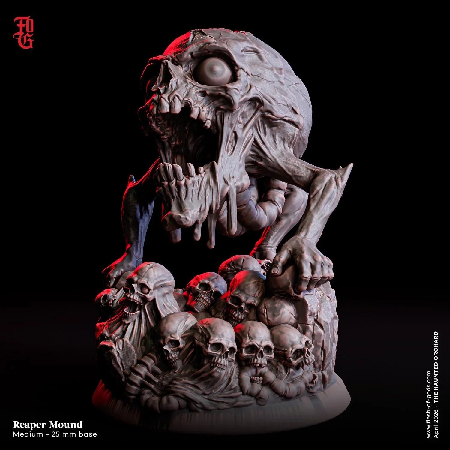 Reaper Mound Miniature | Undead Aberration Living Terrain Figurine | 32mm Scale - Plague Miniatures