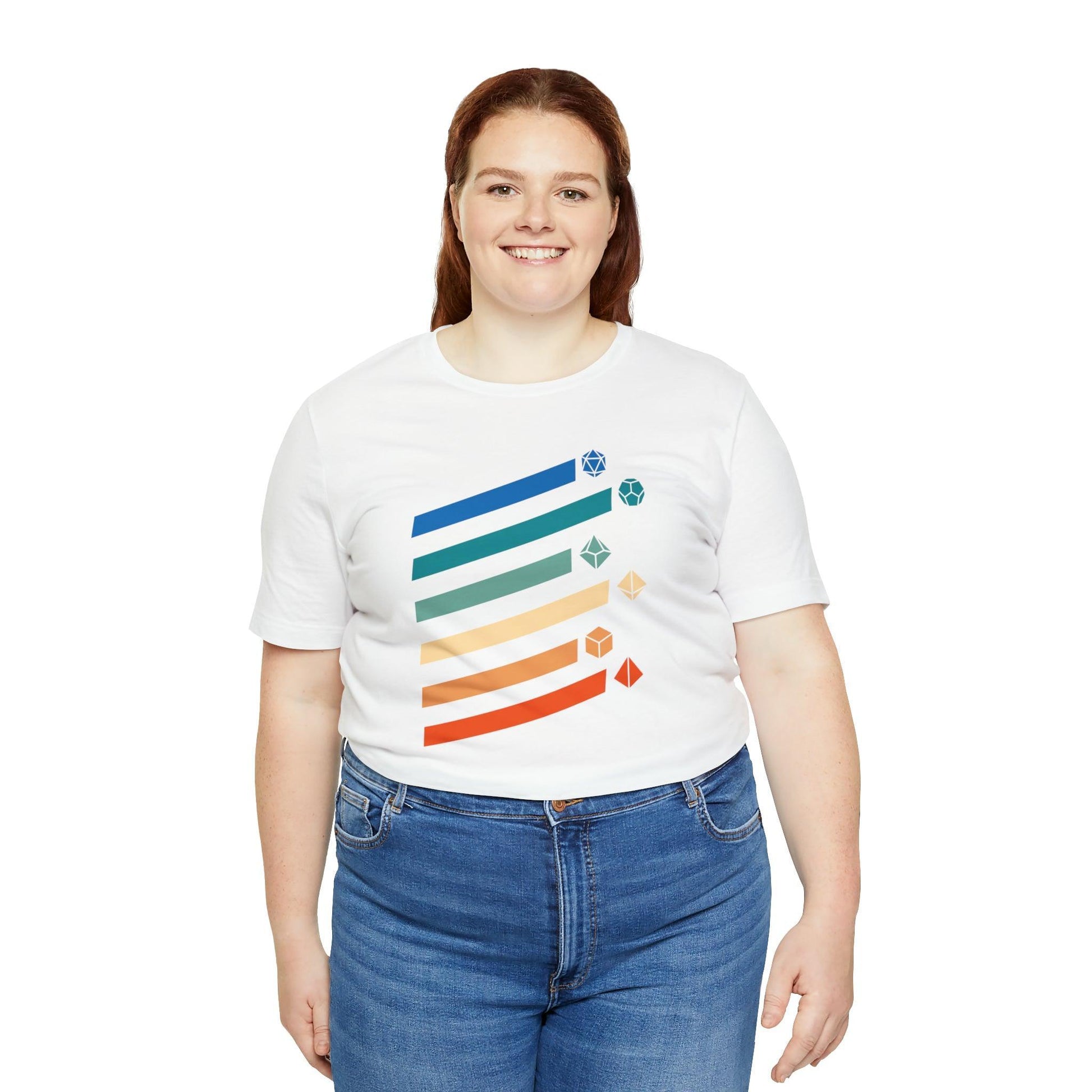 Retro Polyhedral dice Tee | DM shirt | Dungeon Master gift | dnd tshirt | Gaming shirt | dungeons and dragons Short Sleeve Tee rpg shirt - Plague Miniatures