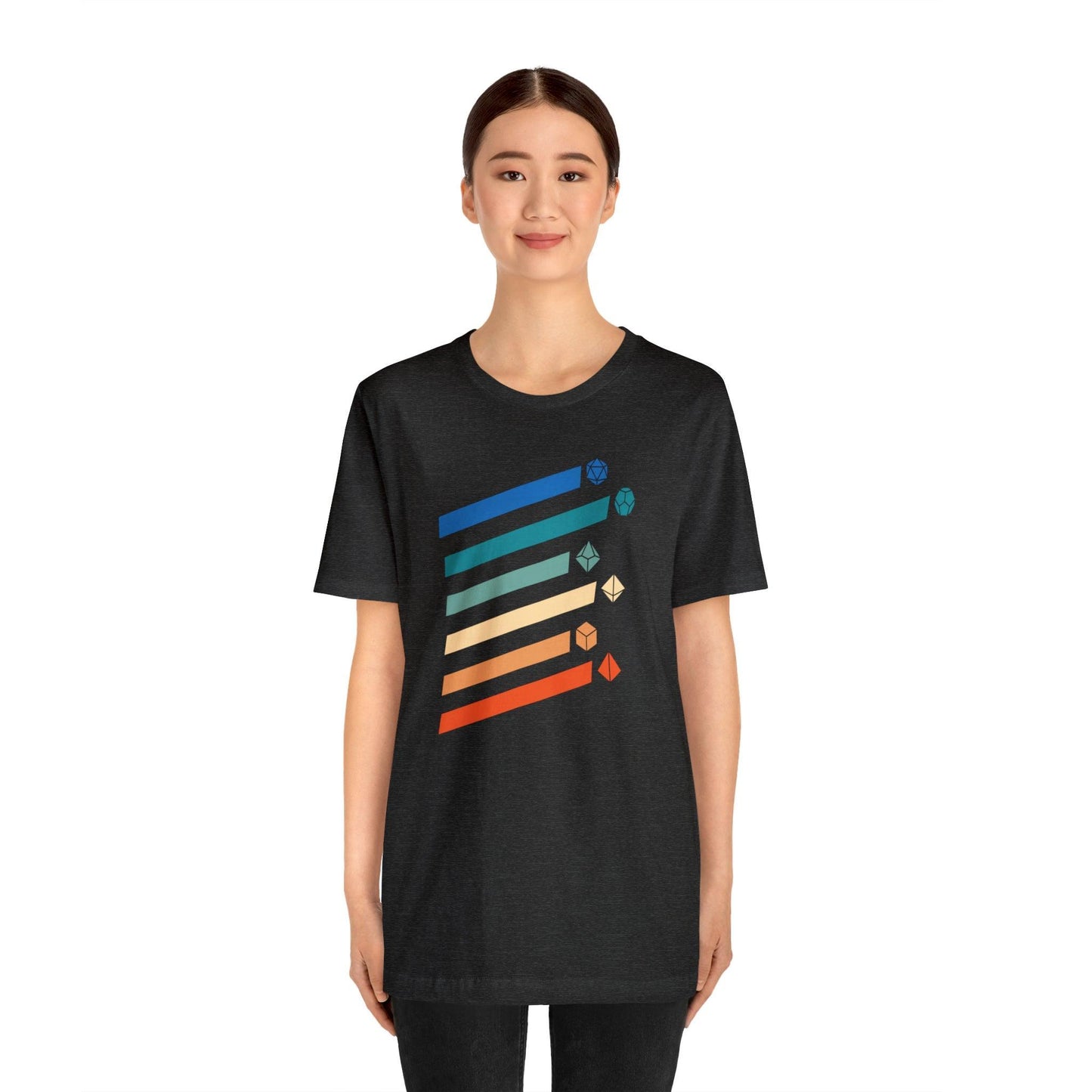 Retro Polyhedral dice Tee | DM shirt | Dungeon Master gift | dnd tshirt | Gaming shirt | dungeons and dragons Short Sleeve Tee rpg shirt - Plague Miniatures