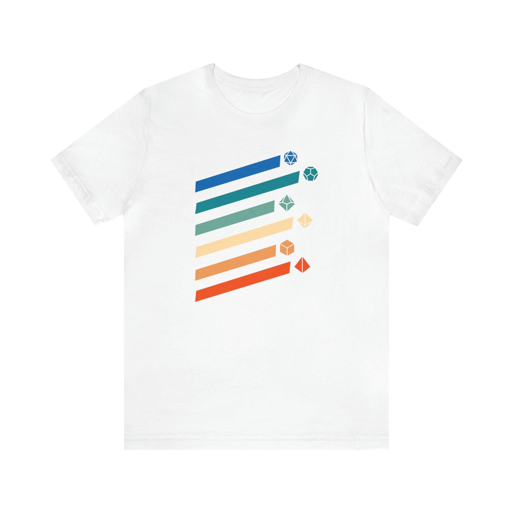 Retro Polyhedral dice Tee | DM shirt | Dungeon Master gift | dnd tshirt | Gaming shirt | dungeons and dragons Short Sleeve Tee rpg shirt - Plague Miniatures