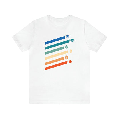 Retro Polyhedral dice Tee | DM shirt | Dungeon Master gift | dnd tshirt | Gaming shirt | dungeons and dragons Short Sleeve Tee rpg shirt - Plague Miniatures