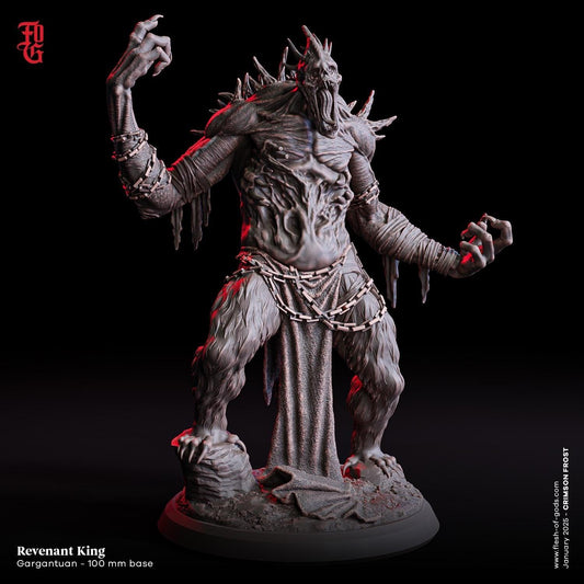 Revenant King Miniature | Gargantuan Undead Winter Monstrosity Figurine | 100mm Base - Plague Miniatures