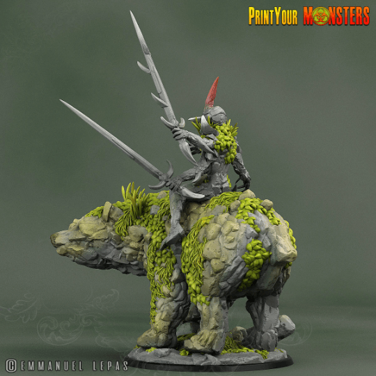 Rock Bear Miniature | Stone-Bound Guardian Beast - Plague Miniatures