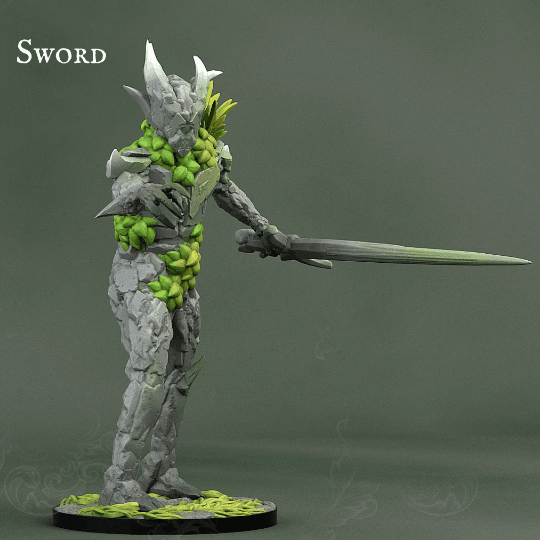 Rock Soldier with Hammer Miniature | Stone Guardian Forged in Battle - Plague Miniatures