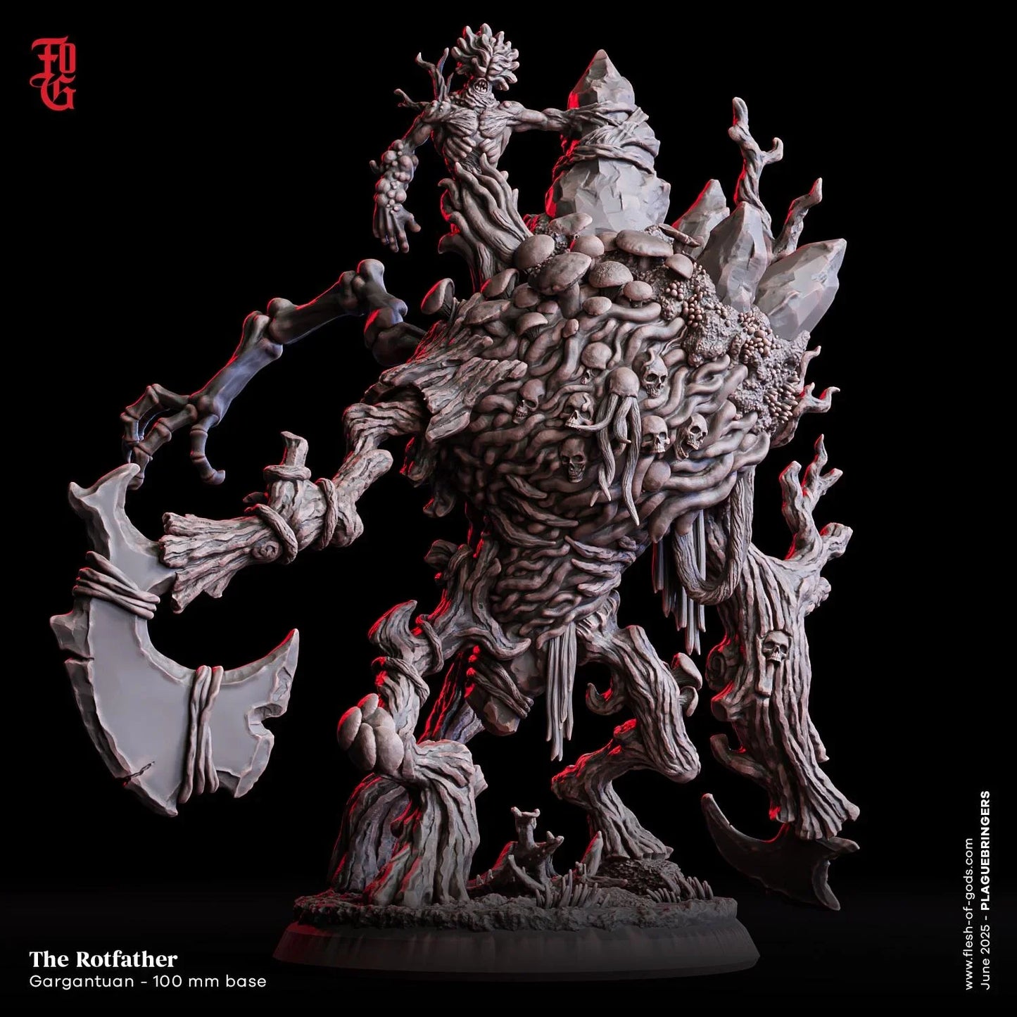 Rotfather, Plague Bringer | Myconid Boss Monster Miniature | 100mm Base - Plague Miniatures