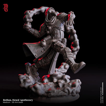Rothan, Hexed Apothecary | Kenku Plague Cleric Miniature | 32mm Scale or 75mm Scale - Plague Miniatures