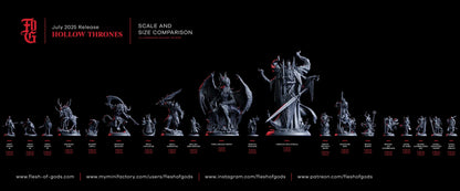 Royal Tormentor | Undead Knight Skeleton Warrior Miniature | 50mm Base - Plague Miniatures