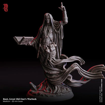 Rust, The Great Old One's Warlock Bust | Human Warlock Statue - Plague Miniatures