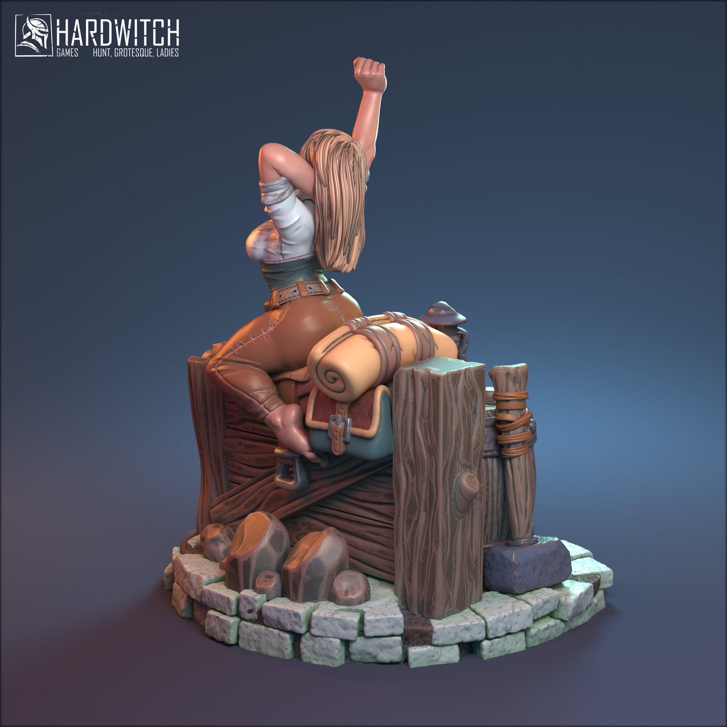 Sabrina, Mischievous Halfling Barmaid Nude NSFW Option | Playful Tavern Keeper Miniature | 32mm or 75mm - Plague Miniatures