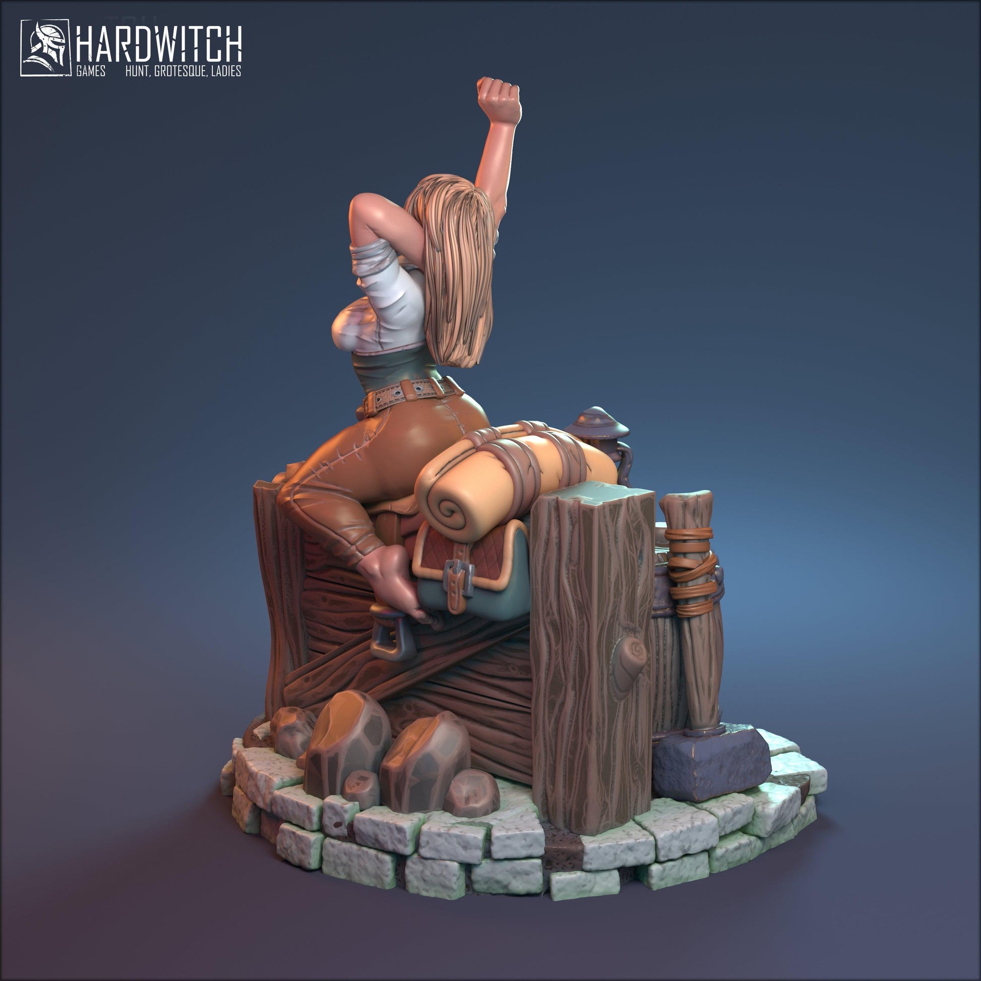 Sabrina, Mischievous Halfling Barmaid Nude NSFW Option | Playful Tavern Keeper Miniature | 32mm or 75mm - Plague Miniatures
