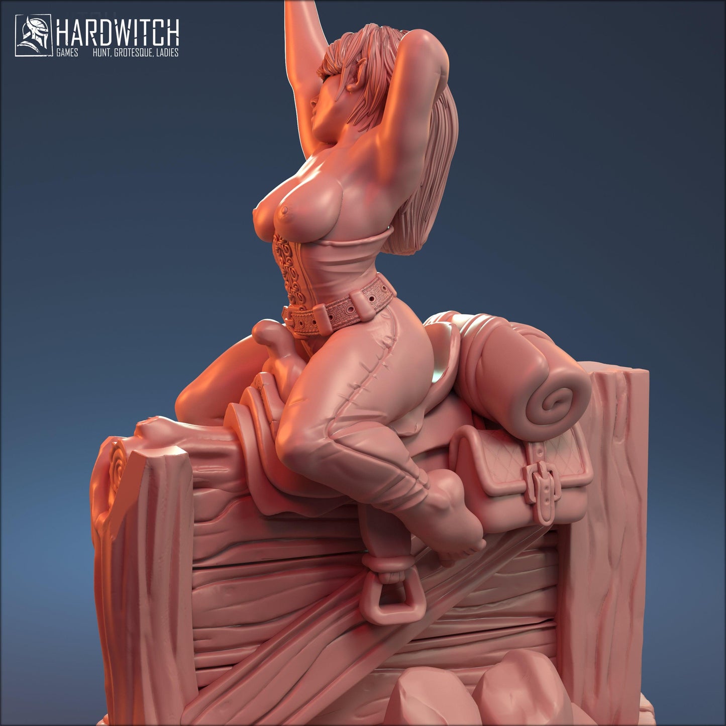 Sabrina, Mischievous Halfling Barmaid Nude NSFW Option | Playful Tavern Keeper Miniature | 32mm or 75mm - Plague Miniatures