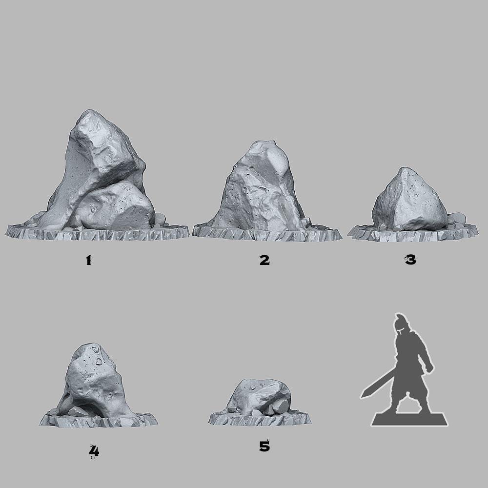 Sand Rock Miniatures | Desert Stone Terrain for Wargaming & DnD | 28mm or 32mm Scale - Plague Miniatures