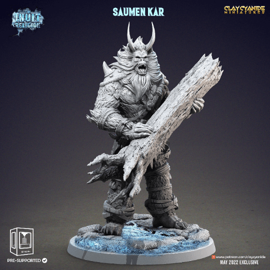 Saumen Kar Miniatures | Intuit Warrior TTRPG Figurines | 32mm Scale - Plague Miniatures