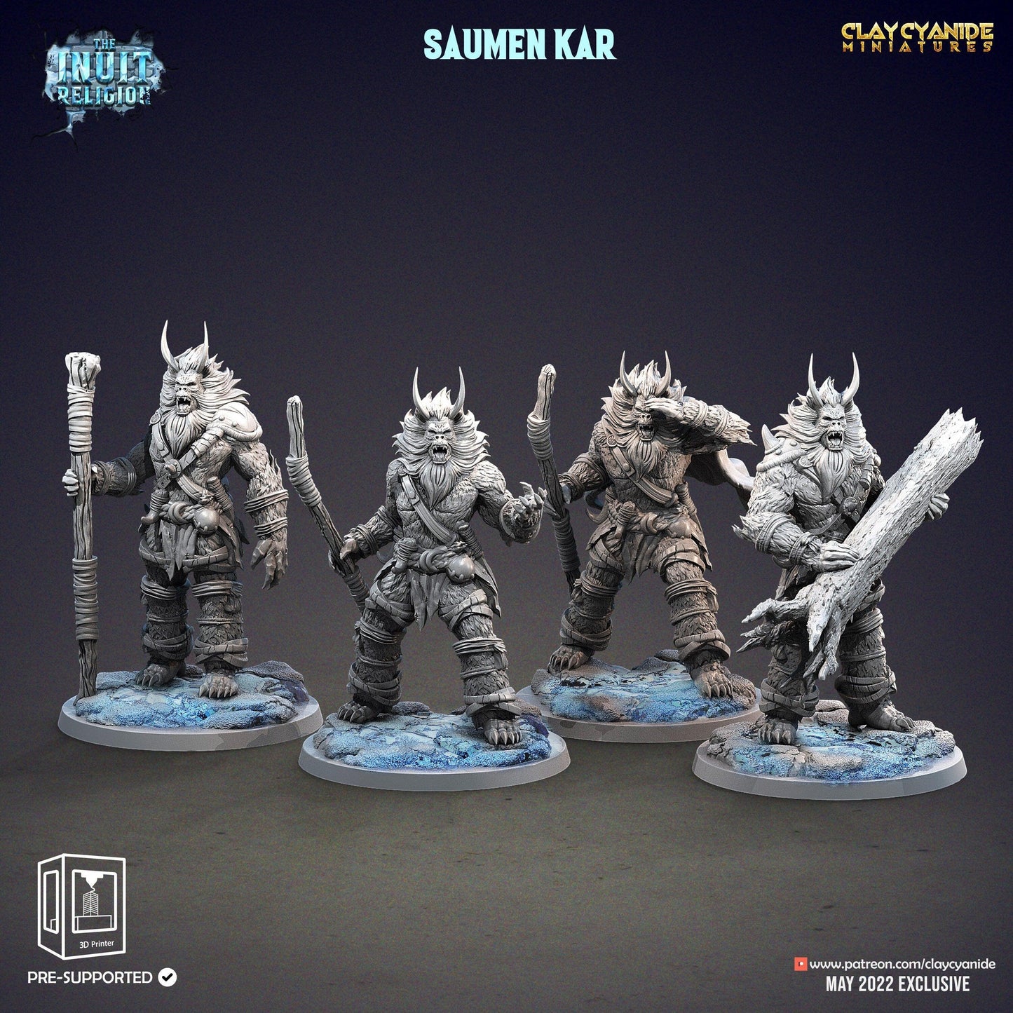 Saumen Kar Miniatures | Intuit Warrior TTRPG Figurines | 32mm Scale - Plague Miniatures