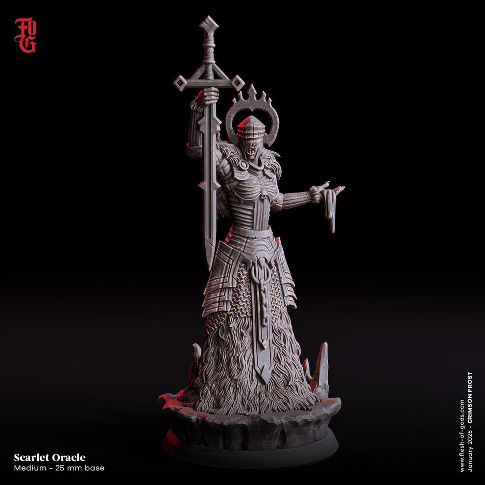 Scarlet Oracle Miniature | DnD Undead Monstrosity Figurine | 32mm Scal ...