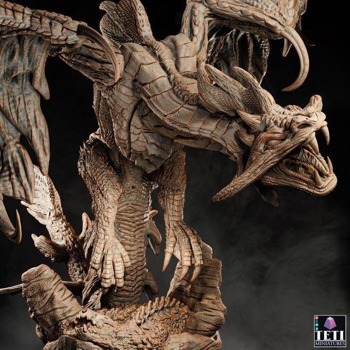 Scoriax, Desert Wyvern Miniature | Large Monstrosity Dragon - Plague Miniatures