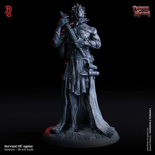 Servant of Agony Miniature | Tortured Fiend | 32mm Scale - Plague Miniatures