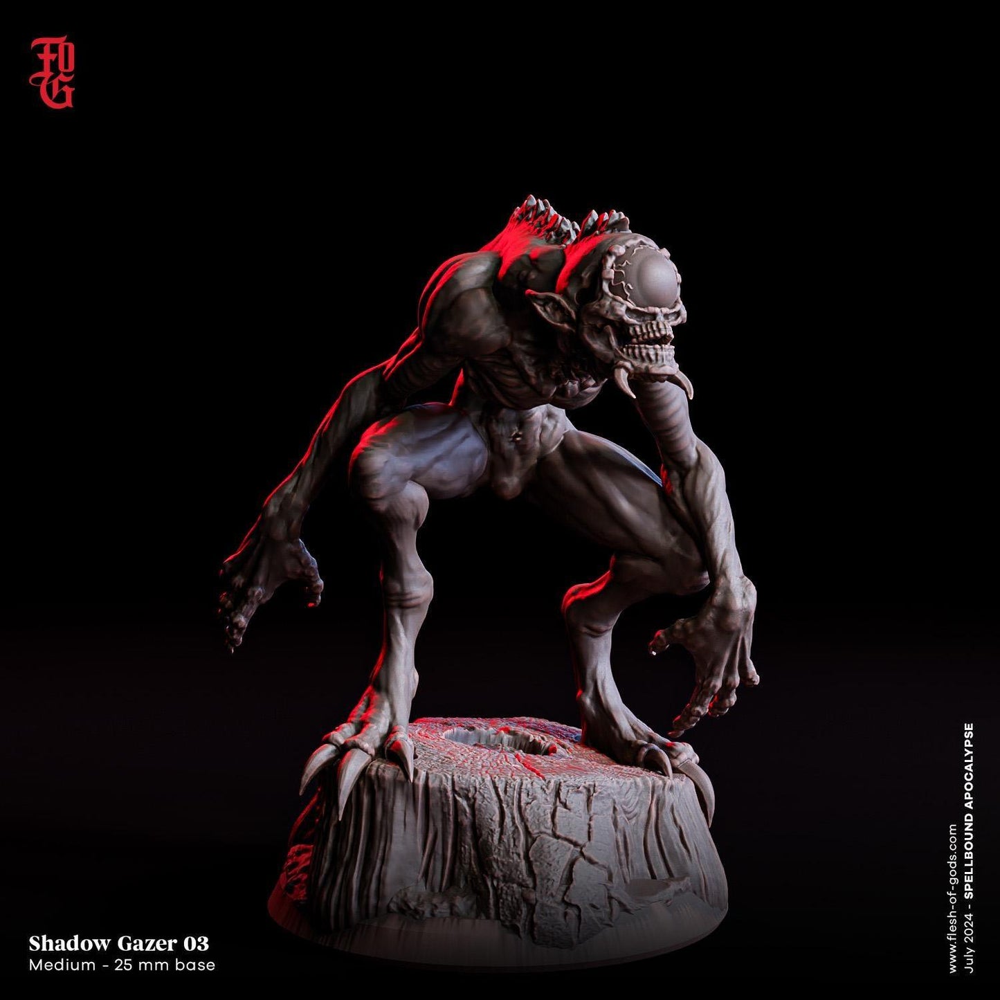 Shadow Gazer Miniature | DnD Monstrosity Medium Fiend Figurine | 32mm Scale - Plague Miniatures