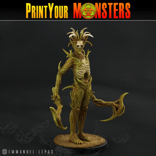 Shadowwood Executioner Miniature | Dark Tree Man with Dual Axes Figurine - Plague Miniatures