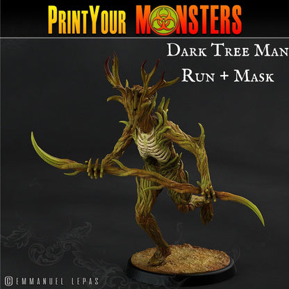 Shadowwood Executioner Miniature | Dark Tree Man with Dual Axes Figurine - Plague Miniatures