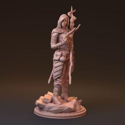 Shainor, Bewitching Spellblade | Sexy Human Female Sorceress Miniature Fighter | 32mm Scale or 75mm Scale - Plague Miniatures