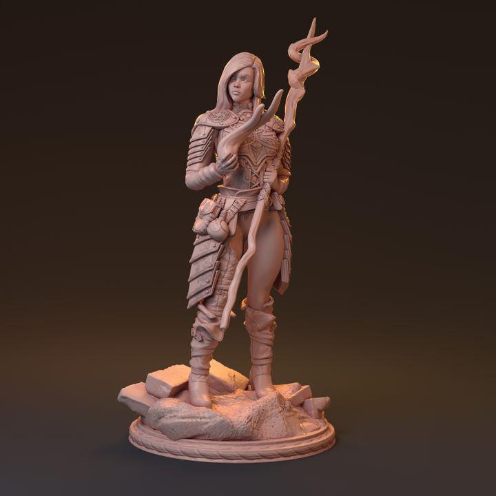 Shainor, Bewitching Spellblade | Sexy Human Female Sorceress Miniature Fighter | 32mm Scale or 75mm Scale - Plague Miniatures