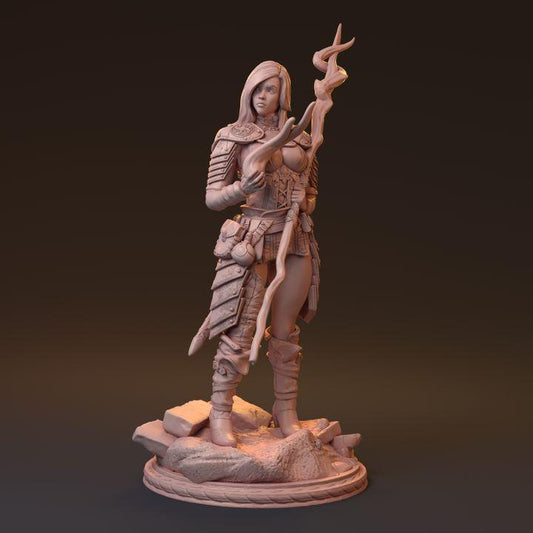 Shainor, Bewitching Spellblade | Sexy Human Female Sorceress Miniature Fighter | 32mm Scale or 75mm Scale - Plague Miniatures