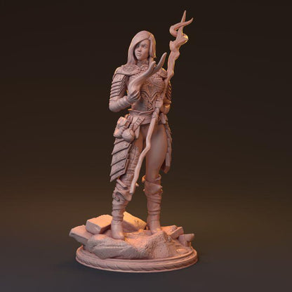 Shainor, Enchanting Mage | Sexy Human Female Sorceress Resin Bust Statue - Plague Miniatures