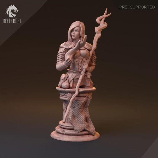 Shainor, Enchanting Mage | Sexy Human Female Sorceress Resin Bust Statue - Plague Miniatures