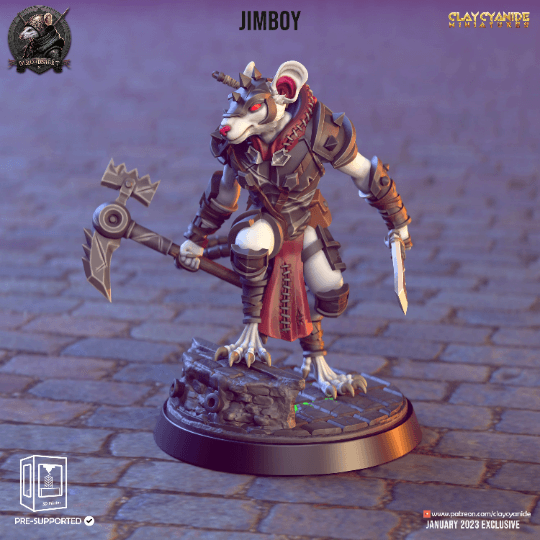 Shavu, Burat Knight Skaven Miniature | Crossbow-Wielding Warrior | 32mm Scale - Plague Miniatures