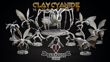 Clay Cyanides Barnakol Colony Miniatures for DnD and other Tabletop gaming.
