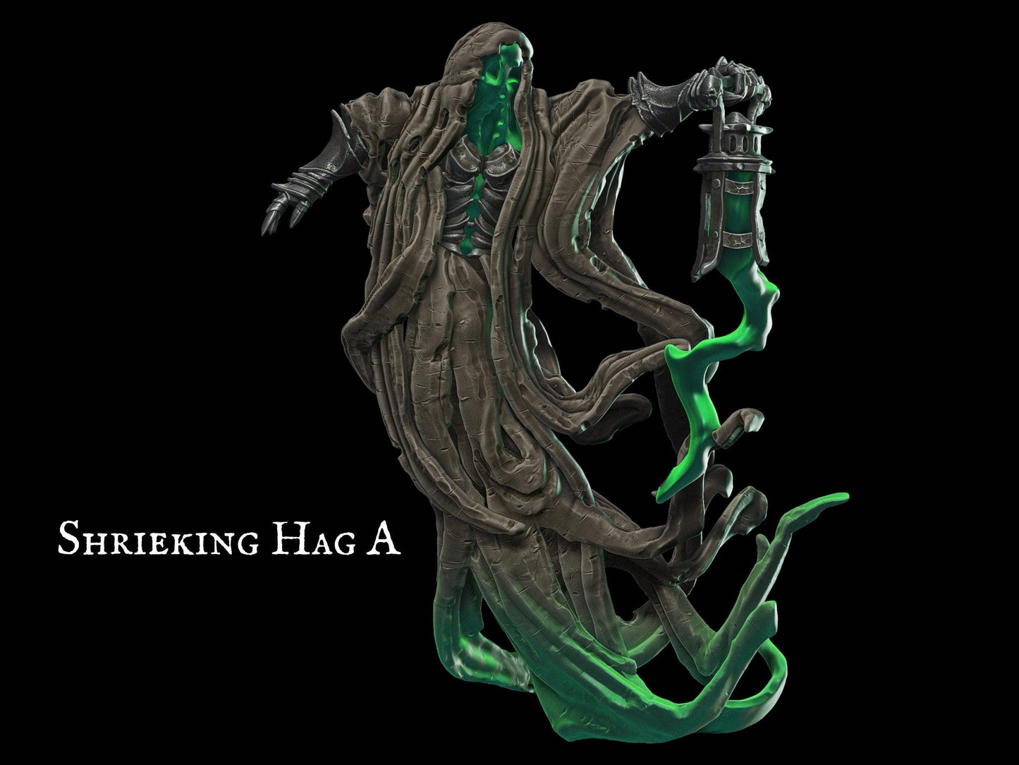 Shrieking Hag Miniature Skeleton Figurine - 28mm scale Tabletop gaming DnD Miniature Dungeons and Dragons, Wa dnd 5e wargaming dungeon master gift - Plague Miniatures