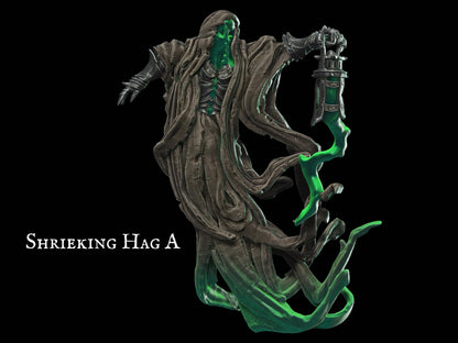 Shrieking Hag Miniature Skeleton Figurine - 28mm scale Tabletop gaming DnD Miniature Dungeons and Dragons, Wa dnd 5e wargaming dungeon master gift - Plague Miniatures