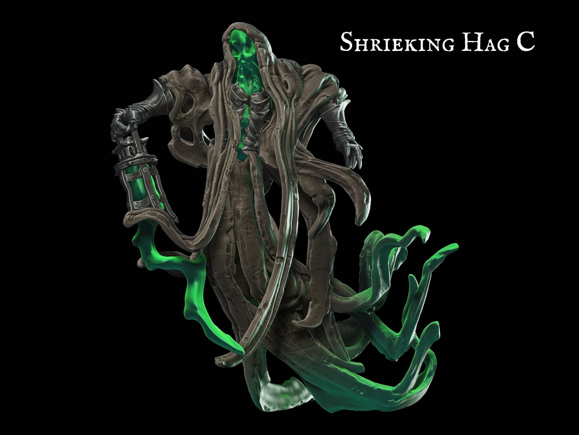 Shrieking Hag Miniature Skeleton Figurine - 28mm scale Tabletop gaming DnD Miniature Dungeons and Dragons, Wa dnd 5e wargaming dungeon master gift - Plague Miniatures