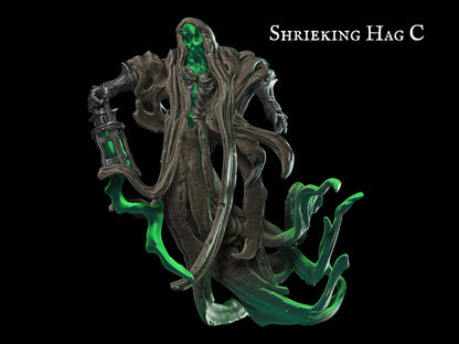 Shrieking Hag Miniature Skeleton Figurine - 28mm scale Tabletop gaming DnD Miniature Dungeons and Dragons, Wa dnd 5e wargaming dungeon master gift - Plague Miniatures