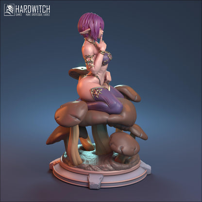 Sibari, Enchanted Mushroom Fairy Bikini and NSFW Nude Option | Bewitching Fey Miniature | 32mm or 75mm - Plague Miniatures