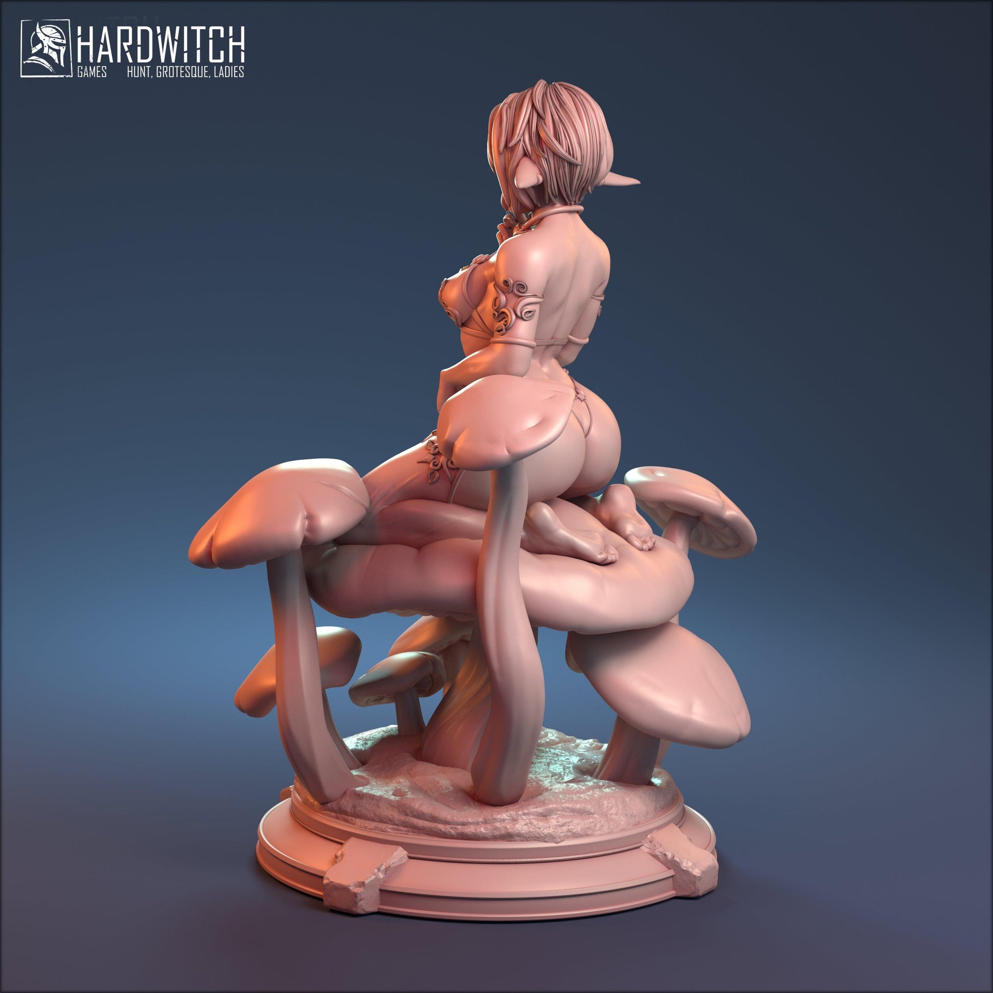 Sibari, Enchanted Mushroom Fairy Bikini and NSFW Nude Option | Bewitching Fey Miniature | 32mm or 75mm - Plague Miniatures