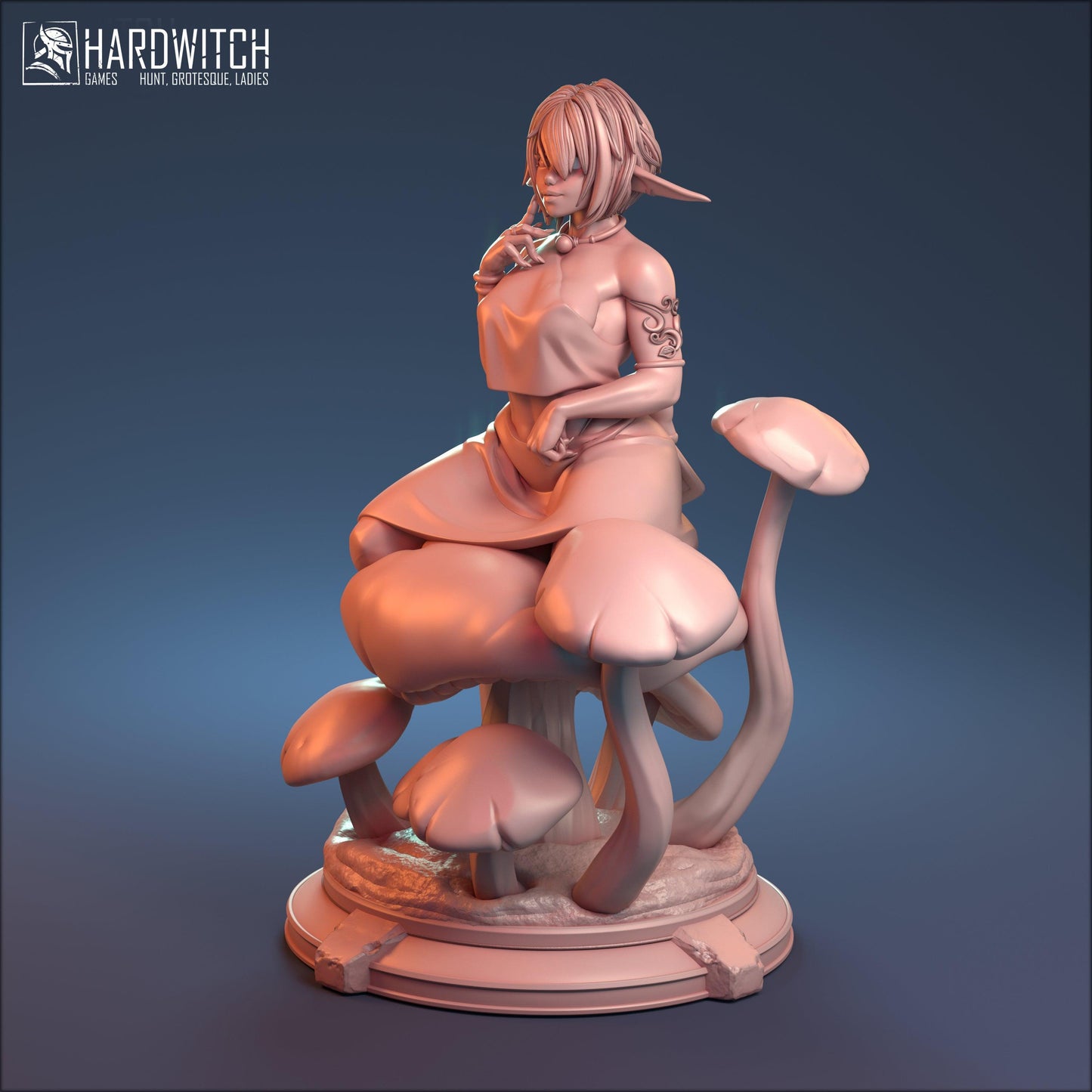Sibari, Enchanted Mushroom Fairy Bikini and NSFW Nude Option | Bewitching Fey Miniature | 32mm or 75mm - Plague Miniatures