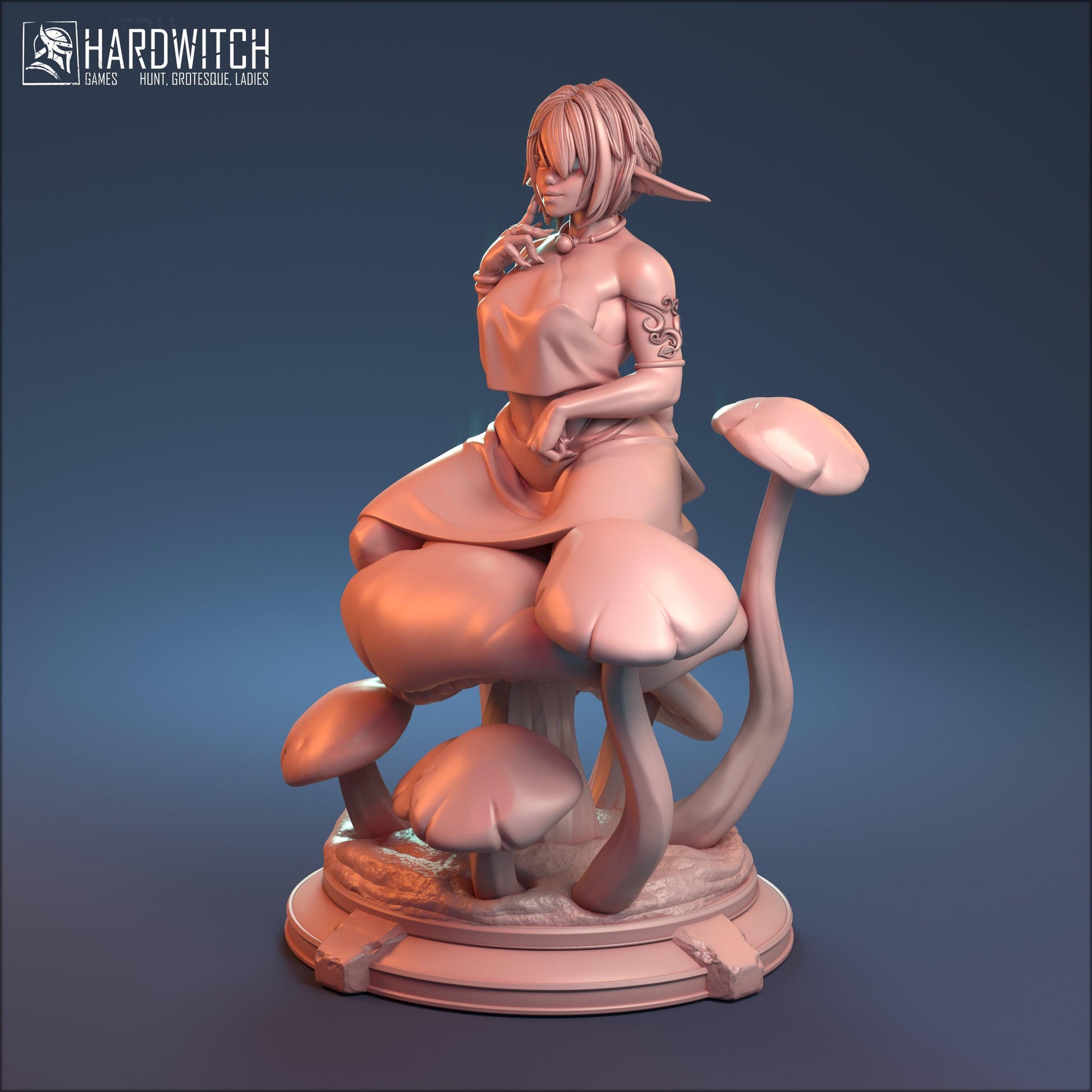 Sibari, Enchanted Mushroom Fairy Bikini and NSFW Nude Option | Bewitching Fey Miniature | 32mm or 75mm - Plague Miniatures