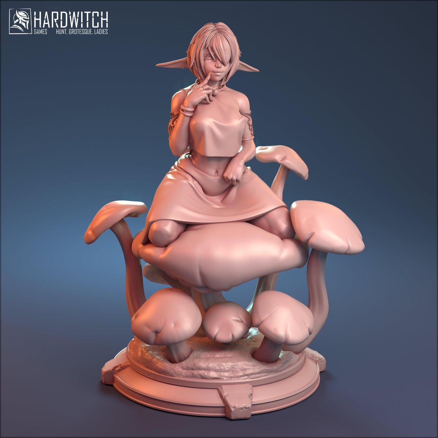 Sibari, Enchanted Mushroom Fairy Bikini and NSFW Nude Option | Bewitching Fey Miniature | 32mm or 75mm - Plague Miniatures