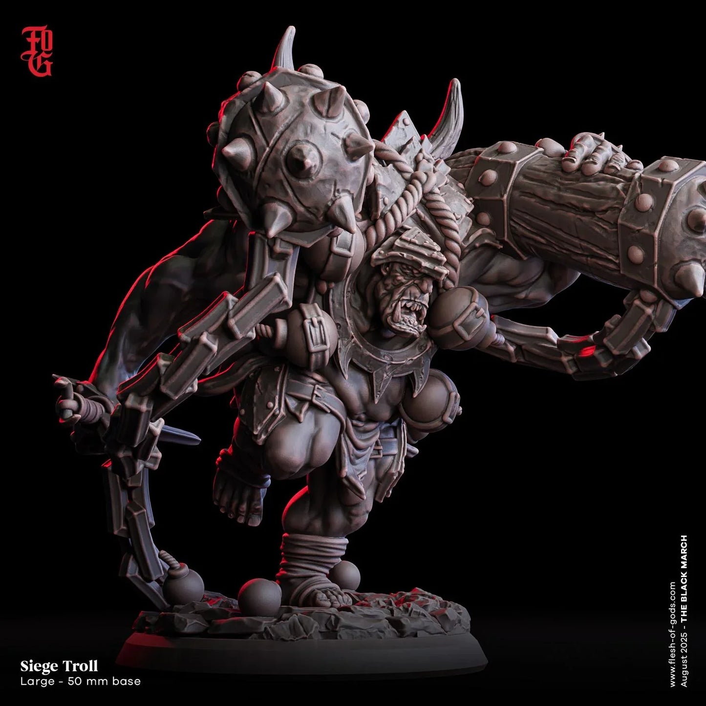 Siege Troll | Large Monstrosity Miniature | 50mm Base - Plague Miniatures