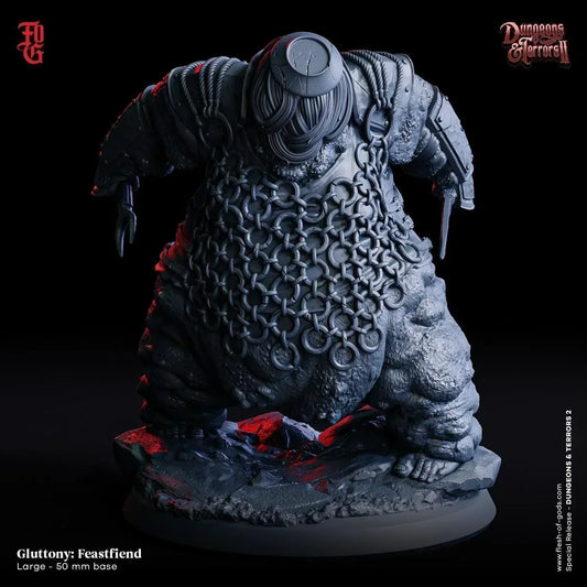 Sin - Gluttony: Feastfiend Miniature | Devourer of Endless Hunger | 50mm Base - Plague Miniatures