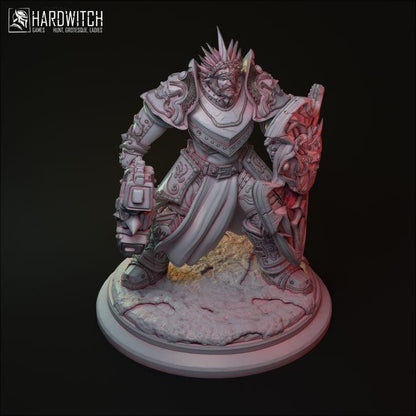 Sipor Kadoris, The Cursed Champion | Divine Warrior Miniature | 32mm Scale or 75mm Scale - Plague Miniatures