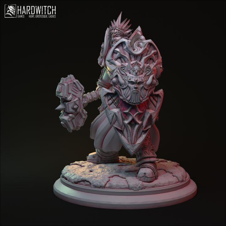 Sipor Kadoris, The Cursed Champion | Divine Warrior Miniature | 32mm Scale or 75mm Scale - Plague Miniatures