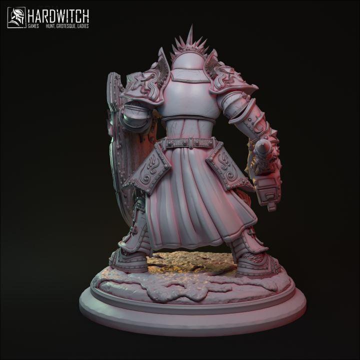 Sipor Kadoris, The Cursed Champion | Divine Warrior Miniature | 32mm Scale or 75mm Scale - Plague Miniatures