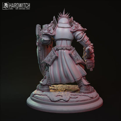 Sipor Kadoris, The Cursed Champion | Divine Warrior Miniature | 32mm Scale or 75mm Scale - Plague Miniatures