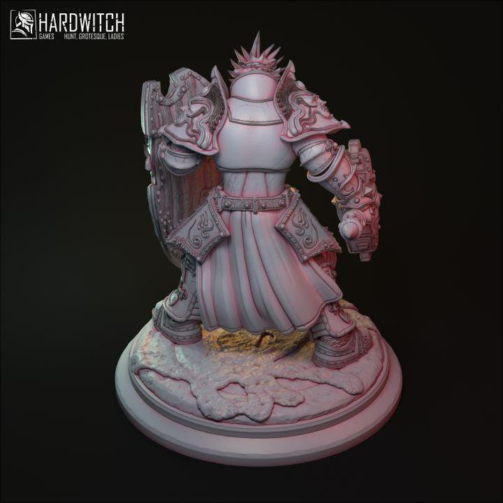 Sipor Kadoris, The Cursed Champion | Divine Warrior Miniature | 32mm Scale or 75mm Scale - Plague Miniatures