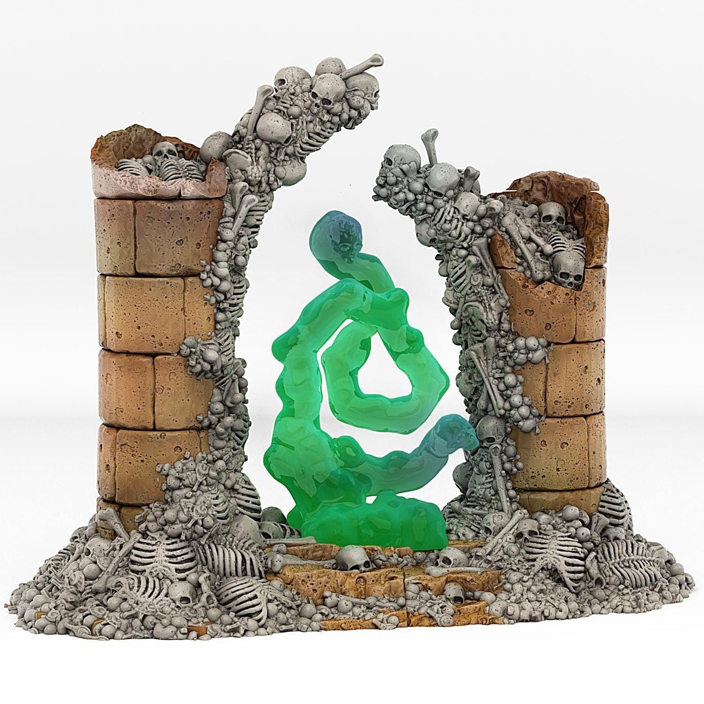 Skeleton Portal Miniature | Spirit Effect Dungeon Ruin Terrain Prop | 28mm or 32mm Scale - Plague Miniatures