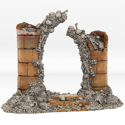 Skeleton Portal Miniature | Spirit Effect Dungeon Ruin Terrain Prop | 28mm or 32mm Scale - Plague Miniatures